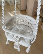 Macramé Light Periwinkle Toddler Swing