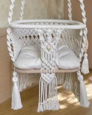 Macramé Light Periwinkle Toddler Swing