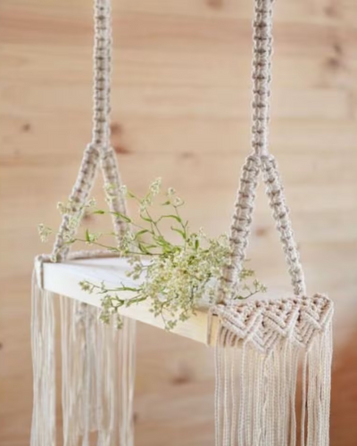 Macramé & Wooden Porch Swing