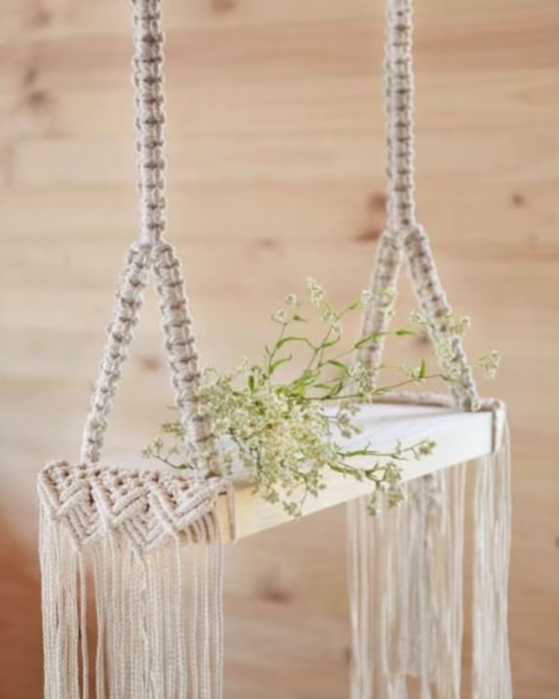 Macramé & Wooden Porch Swing