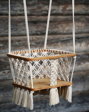 Macramé Warm Taupe Toddler Swing