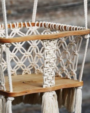 Macramé Warm Taupe Toddler Swing