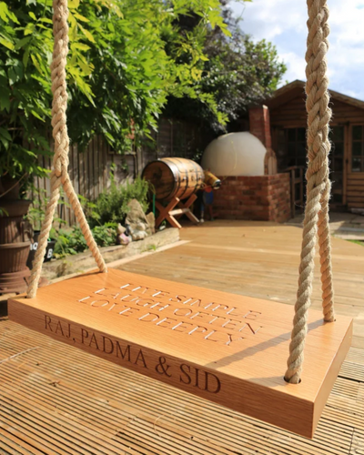 Personalized Wooden Garden Swing