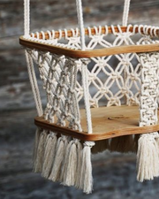 Macramé Warm Taupe Toddler Swing