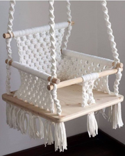 Macramé Snow White Toddler Swing