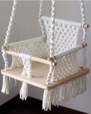 Macramé Snow White Toddler Swing