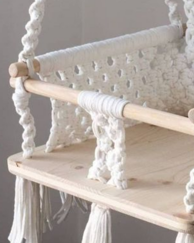 Macramé Snow White Toddler Swing