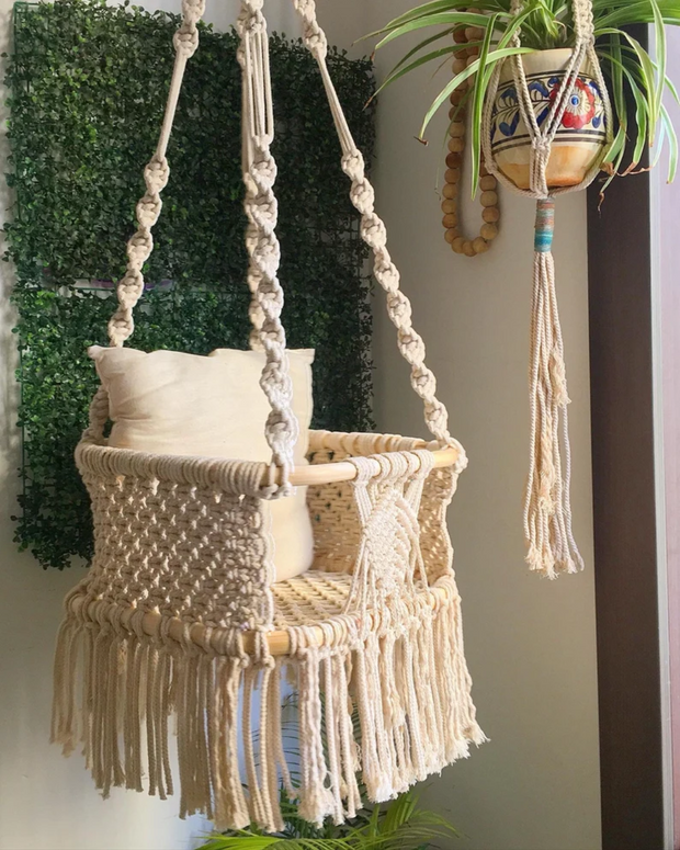 Macramé Warm Sand Toddler Swing