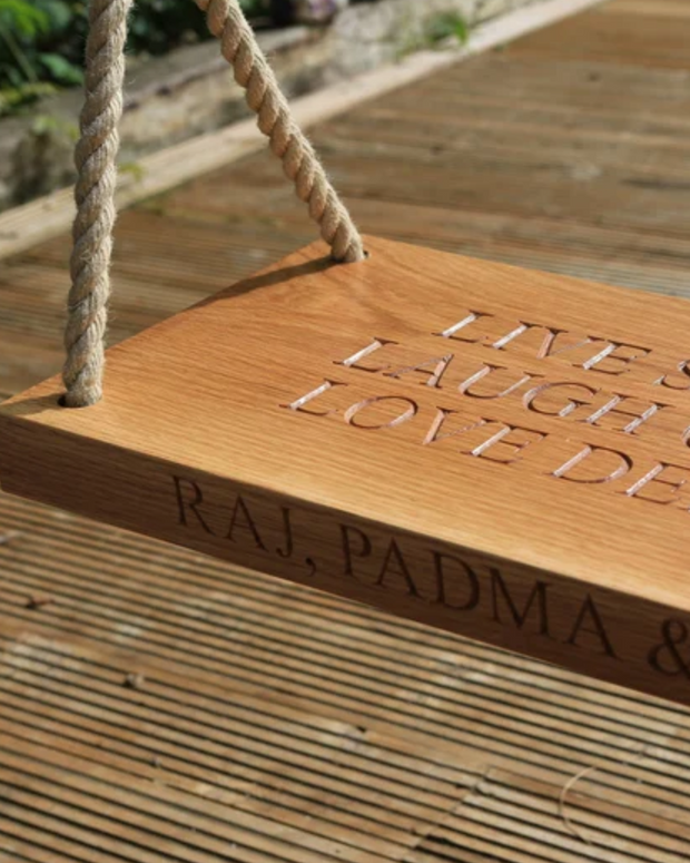 Personalized Wooden Garden Swing