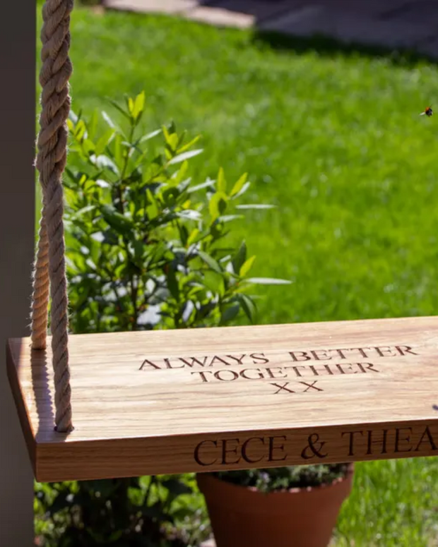 Personalized Wooden Garden Swing