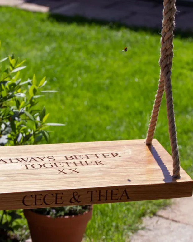 Personalized Wooden Garden Swing