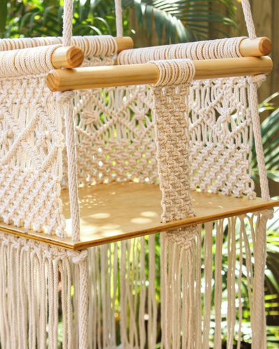 Macramé Sandstone Toddler Swing